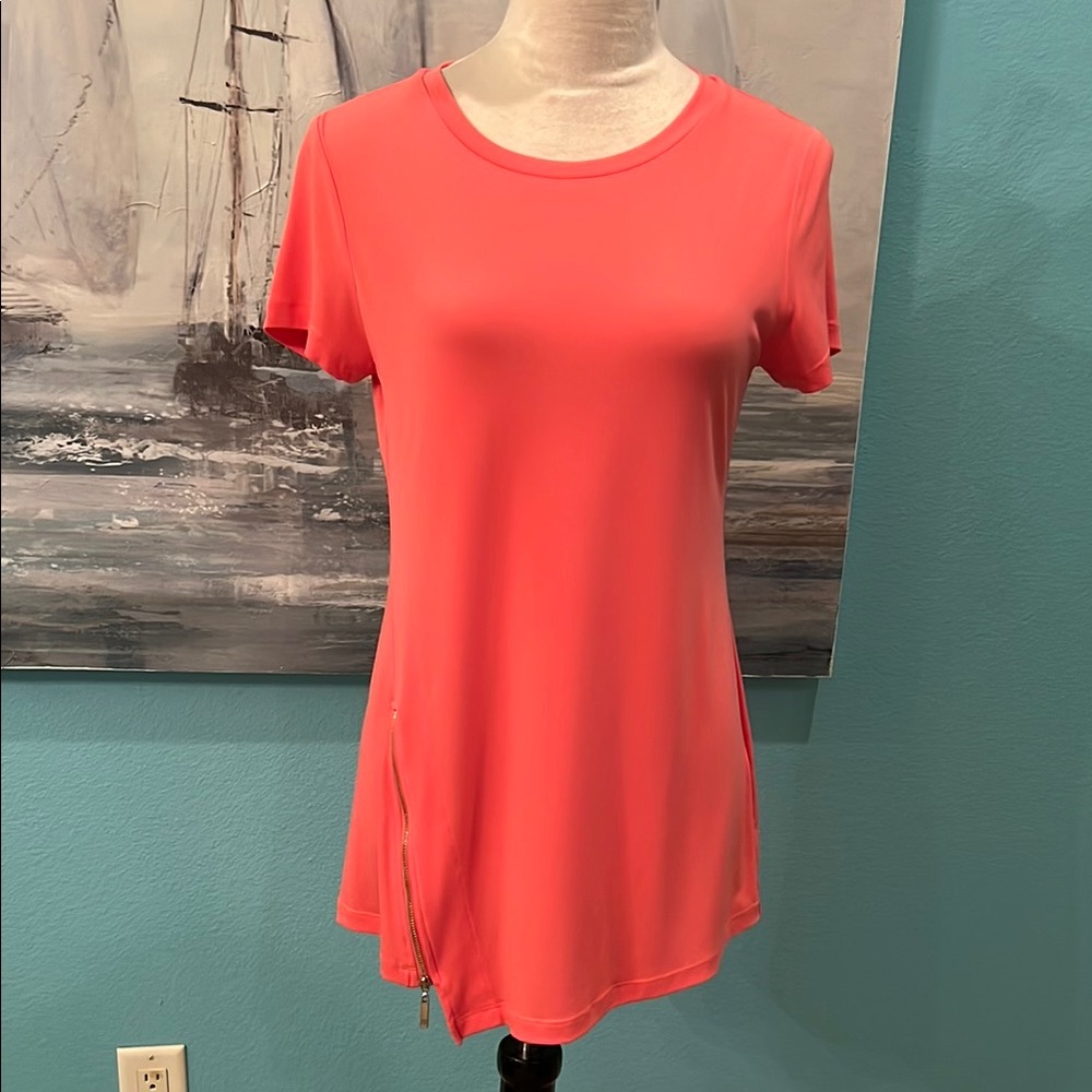 Ivanka Trump Coral Tunic Shirt, Small